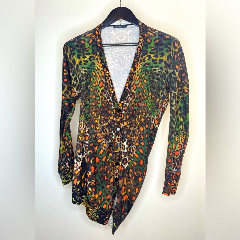 Alexander McQueen Asymmetrical silk Cardigan